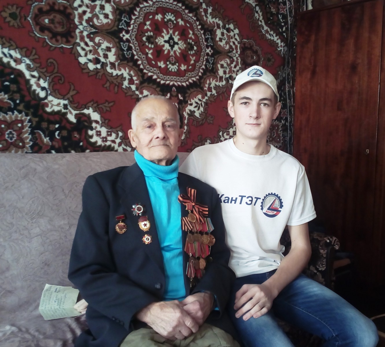 Встреча с ветераном ВОВ Башкировым Петром Ермолаевичем.